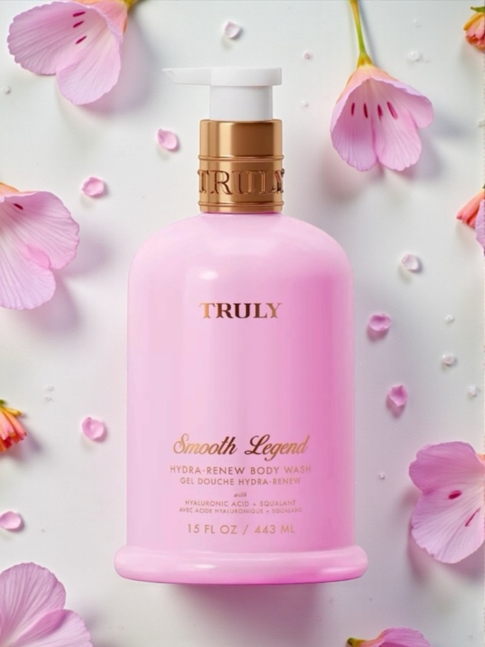 TRULY Smooth Legend Hydra-Renew Body Wash — Pink with Gold Pump